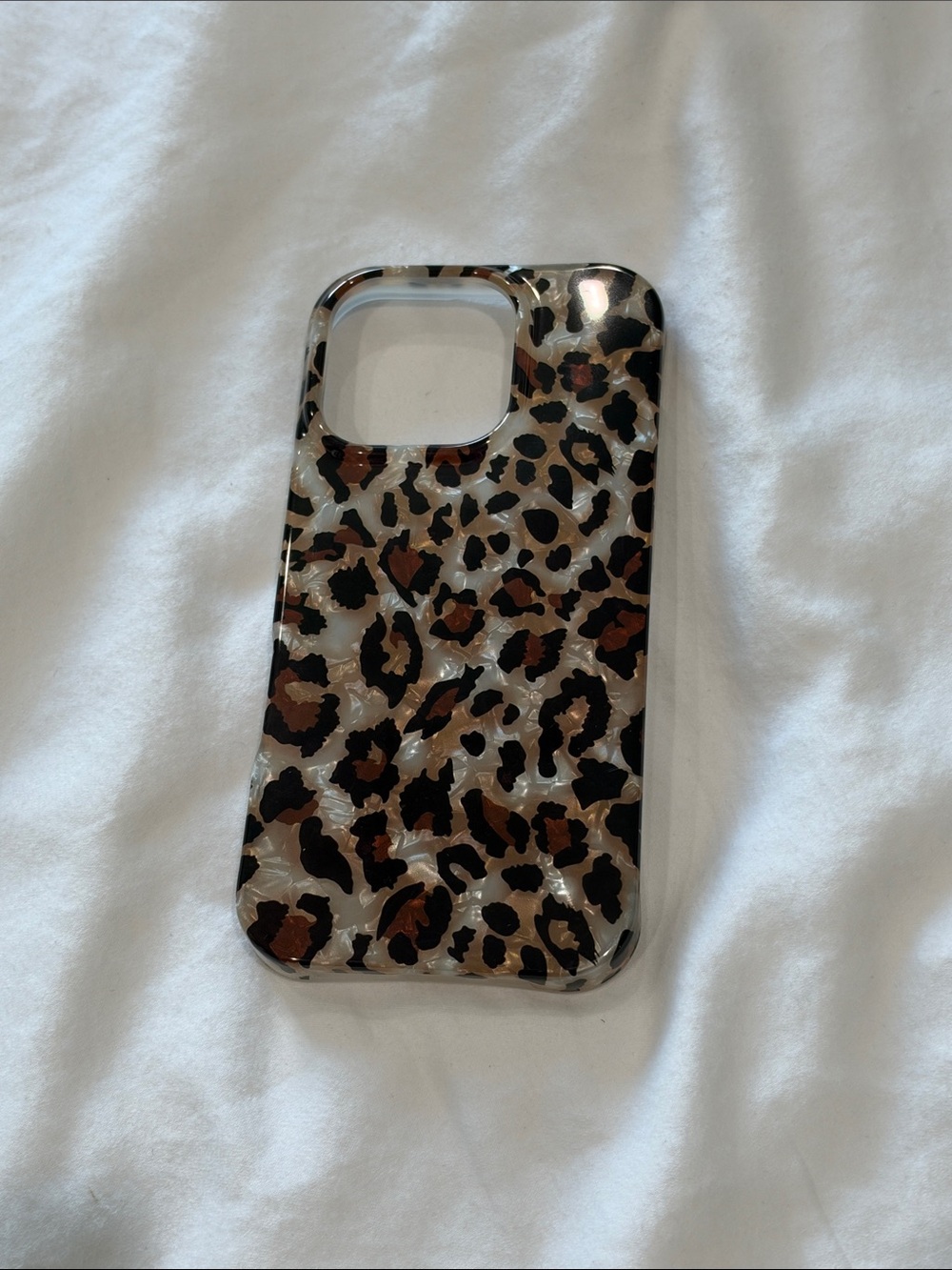 iPhone 16 pro Leopard Print Phone Case - Brown & Black
